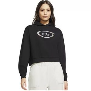 Women's Nike Sportswear Cropped Hoodie EUC Floral design size s